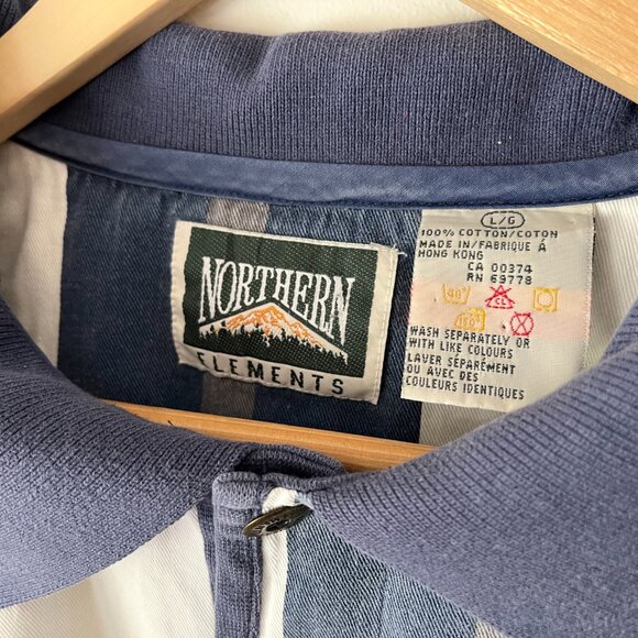 Vintage Northern Elements Woven Striped Polo - Picture 2 of 6